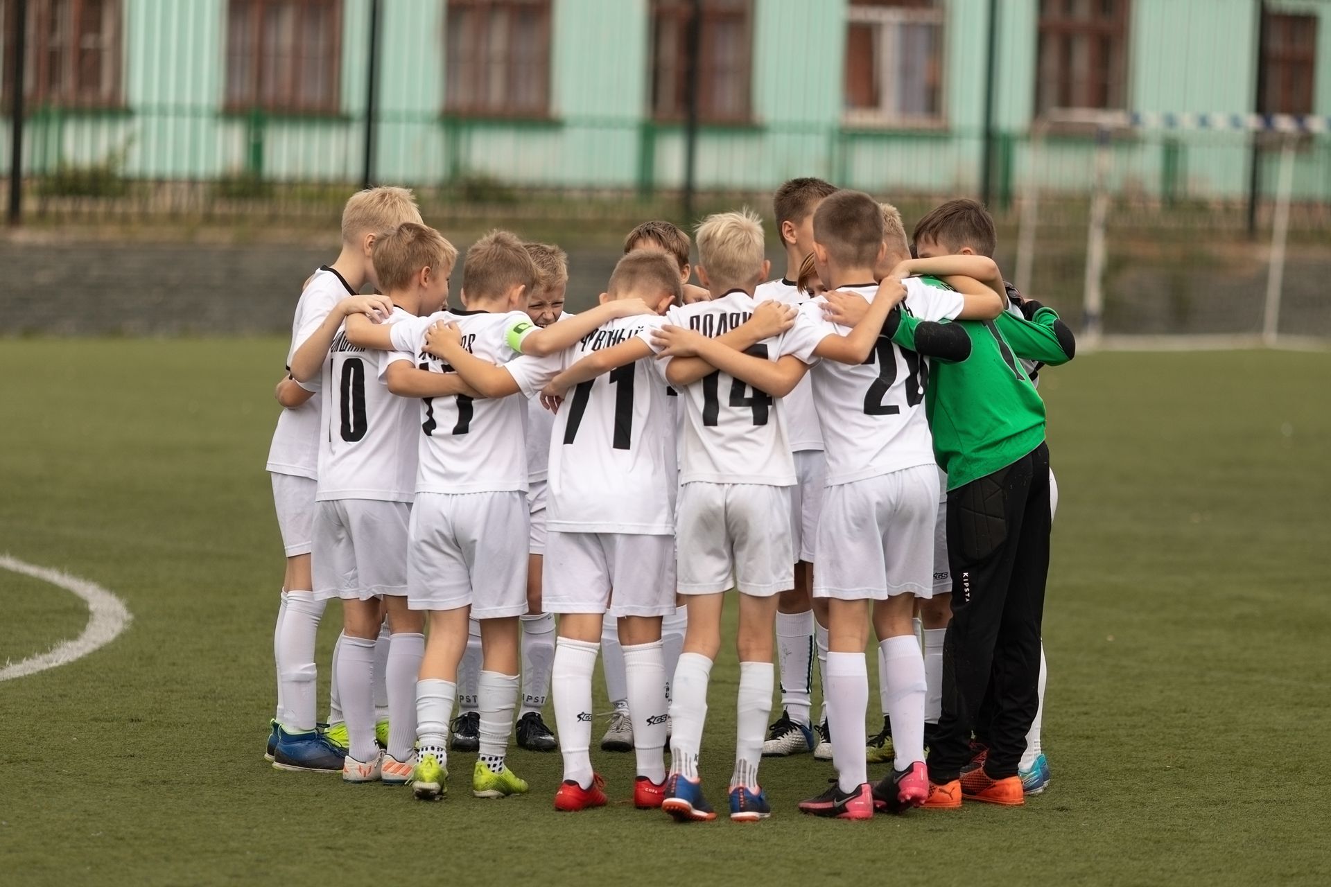 Entraînement de jeunes footballeurs